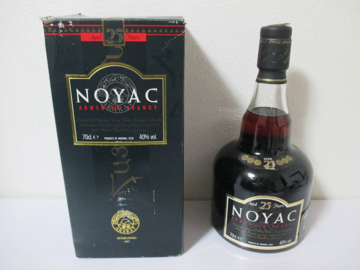 2026，正規品 古酒 NOYAC ARMENIAN BRANDY ノヤック アルメニア ブランデー 25年 黒キャップ 700ml(ブランデー)｜売買されたオークション情報、yahooの商品情報をアーカイブ公開 - オークファン その他