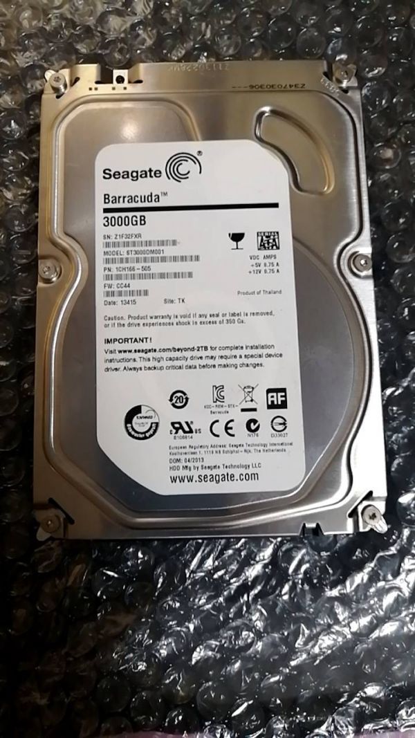 直売公式店 HD33 複数有 1台 3TB Seagate 3.5インチ SATA
