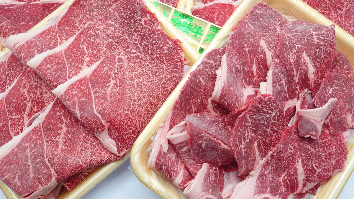 肉オク!茨城A4(常陸牛)　特選和牛切り落とし(肩肉＆外もも)　3.6Kg(16) 肉オク!茨城A5常陸牛 特選 赤身 肩肉 茨城県共通返礼品 )