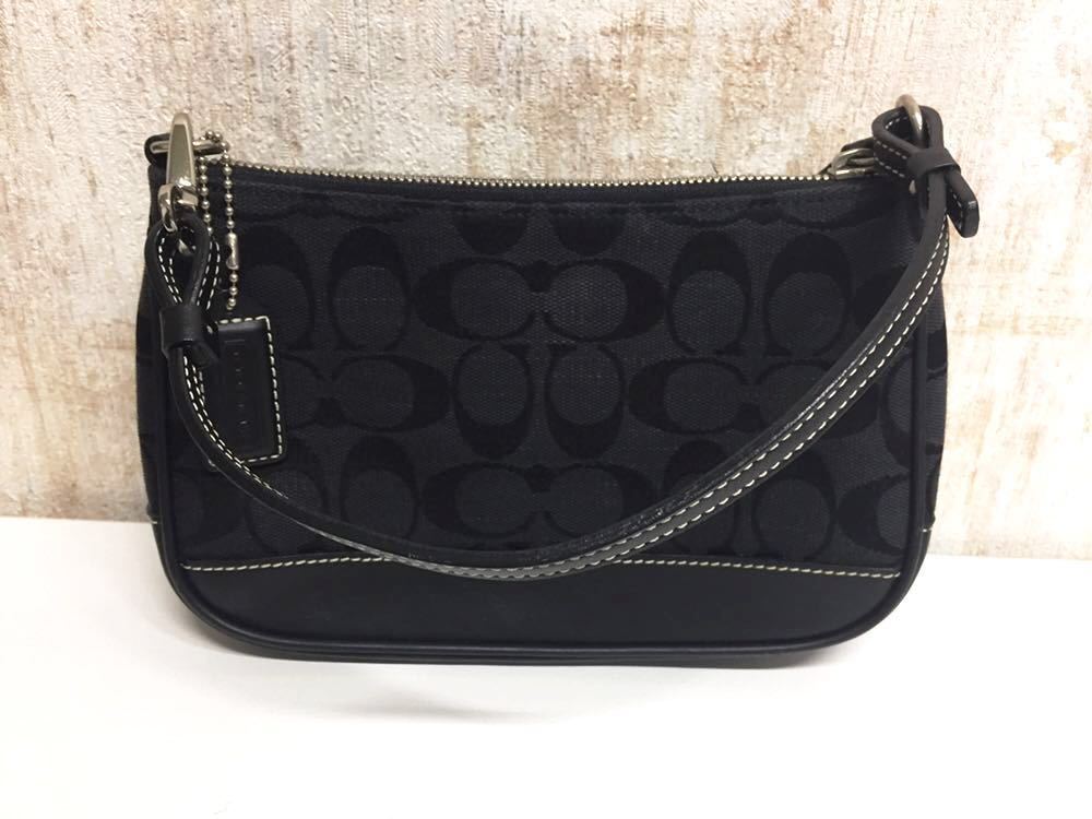 コーチ COACH シグネチャー アクセサリーポーチ ボディバッグ 美品