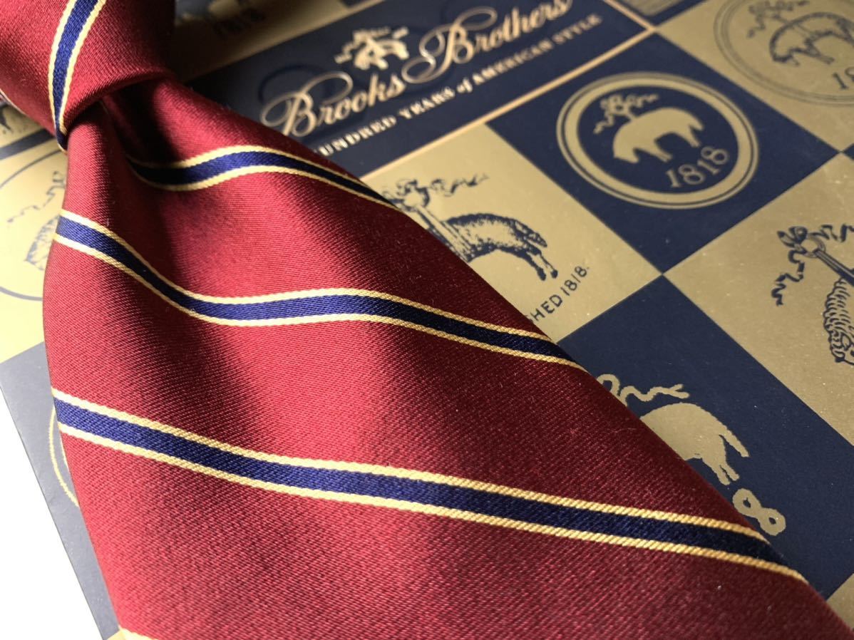 超レア】Brooks Brothers 200周年限定 ネクタイ ボルドー 赤 レジ