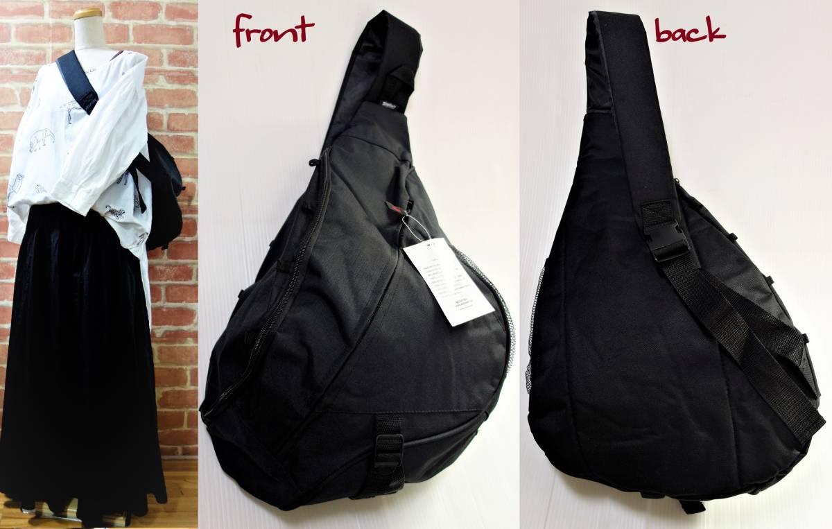 リュックより便利 大容量 なみだ型ボディバッグ ワンショルダーバッグ メッセンジャー デイパック ブラック 黒 男女兼用 ナイロン 売買されたオークション情報 Yahooの商品情報をアーカイブ公開 オークファン Aucfan Com