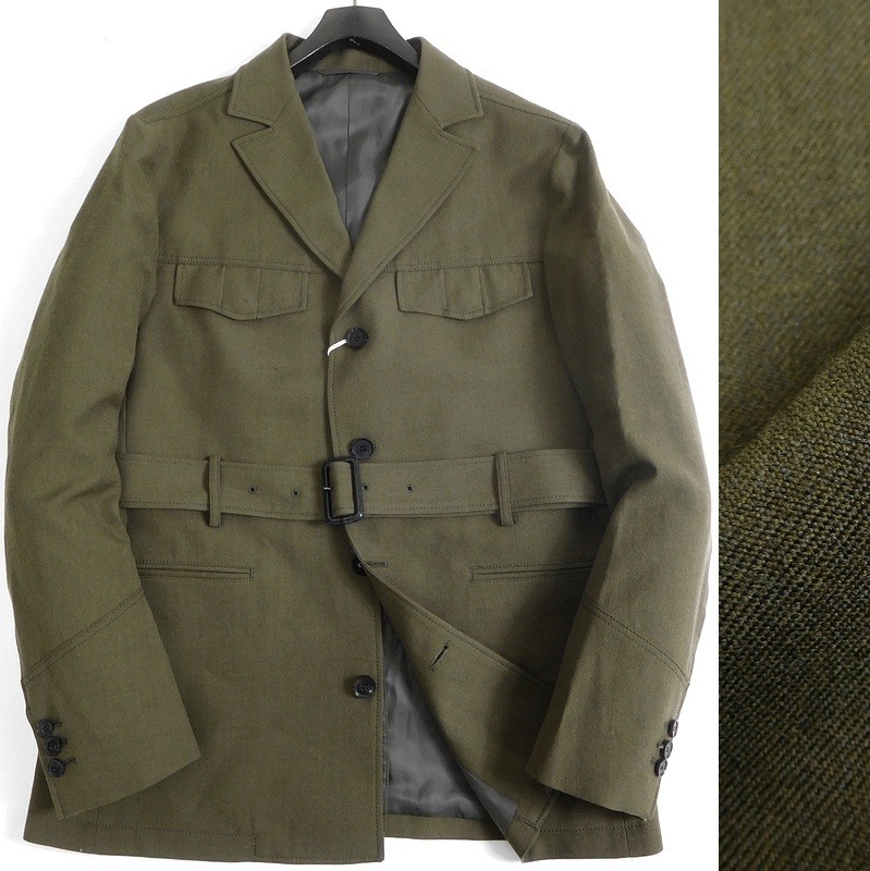 ■KATHARINE HAMNETT LONDON キャサリン ハムネット 定4.4万 秋冬 ツイード調 ミリタリー ショートコート 934J7205KHAKI XL▲028▼bus1762c HAMNETT KATHARINE キャサリンハムネット &frasl;月間優良ショップ カードケース 黒