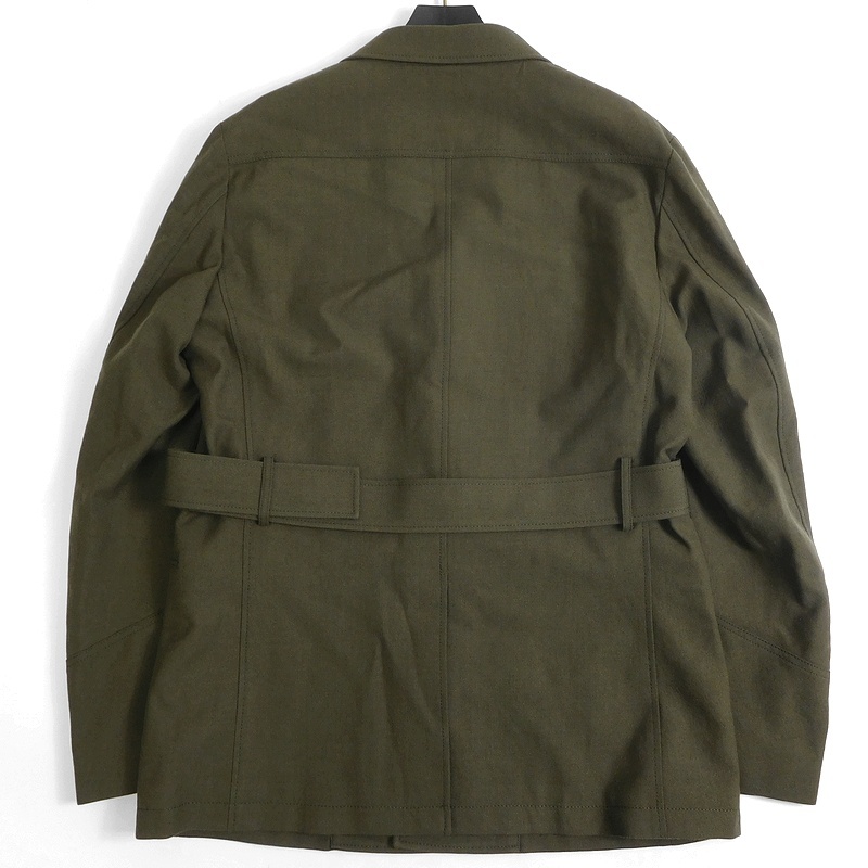 ■KATHARINE HAMNETT LONDON キャサリン ハムネット 定4.4万 秋冬 ツイード調 ミリタリー ショートコート 934J7205KHAKI XL▲028▼bus1762c HAMNETT KATHARINE キャサリンハムネット &frasl;月間優良ショップ カードケース 黒