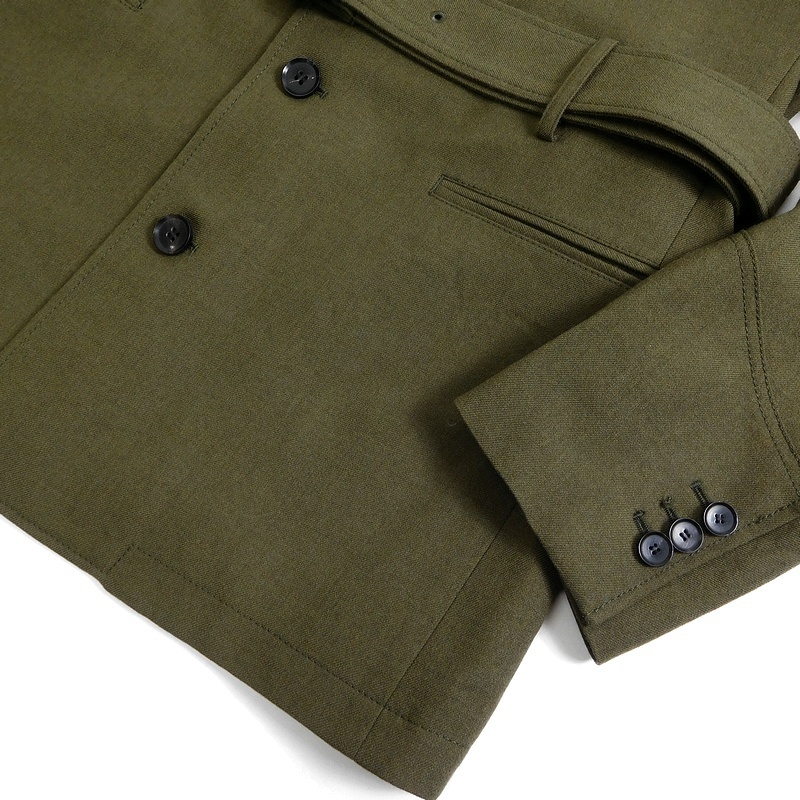 ■KATHARINE HAMNETT LONDON キャサリン ハムネット 定4.4万 秋冬 ツイード調 ミリタリー ショートコート 934J7205KHAKI XL▲028▼bus1762c HAMNETT KATHARINE キャサリンハムネット &frasl;月間優良ショップ カードケース 黒
