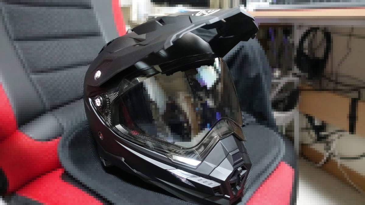 【中古】VOID(THH製) TX-27 マットブラック サイズ：L 59-60cm オフロード バイク ヘルメット ボイド_3