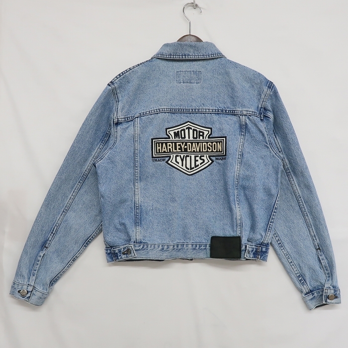HARLEY-DAVIDSON デニム JKT サイズ M 古着 カナダ製 ハーレー ダビッドソン ジャケット ジージャン Gジャン 刺繍 MA2112