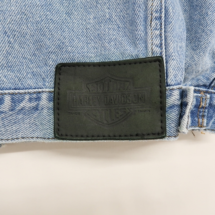 HARLEY-DAVIDSON デニム JKT サイズ M 古着 カナダ製 ハーレー ダビッドソン ジャケット ジージャン Gジャン 刺繍 MA2112