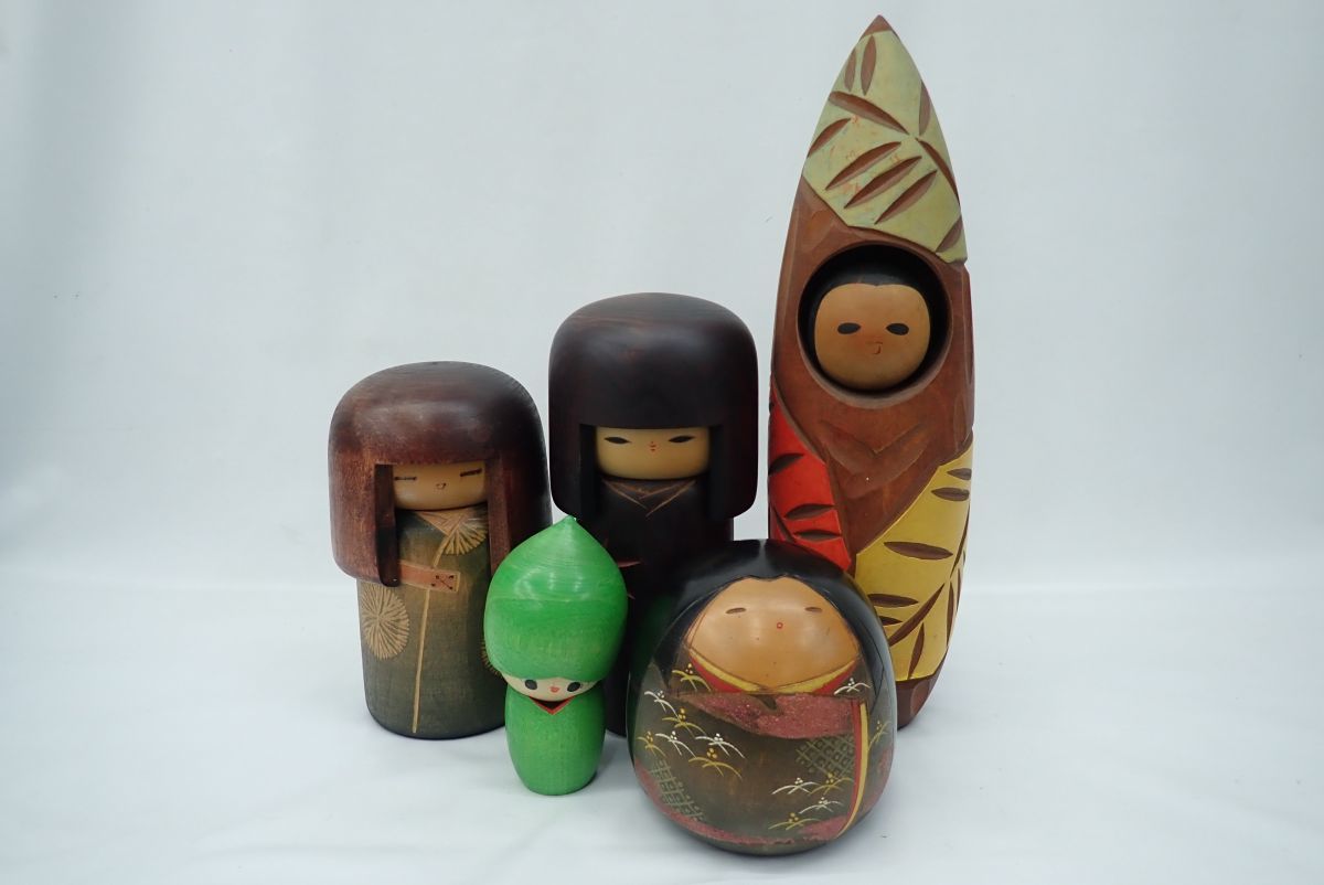 創作こけし 5体まとめて 創作こけし 5体まとめて