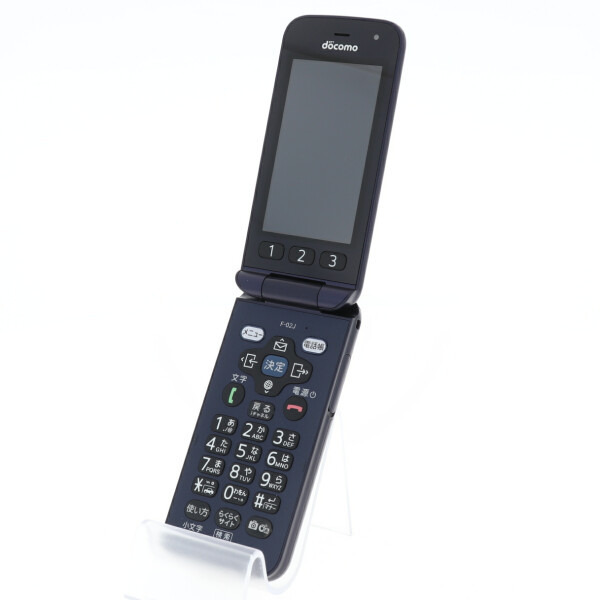F-02J ネイビー らくらくホン docomo - 富士通 付属品セット メルカリ