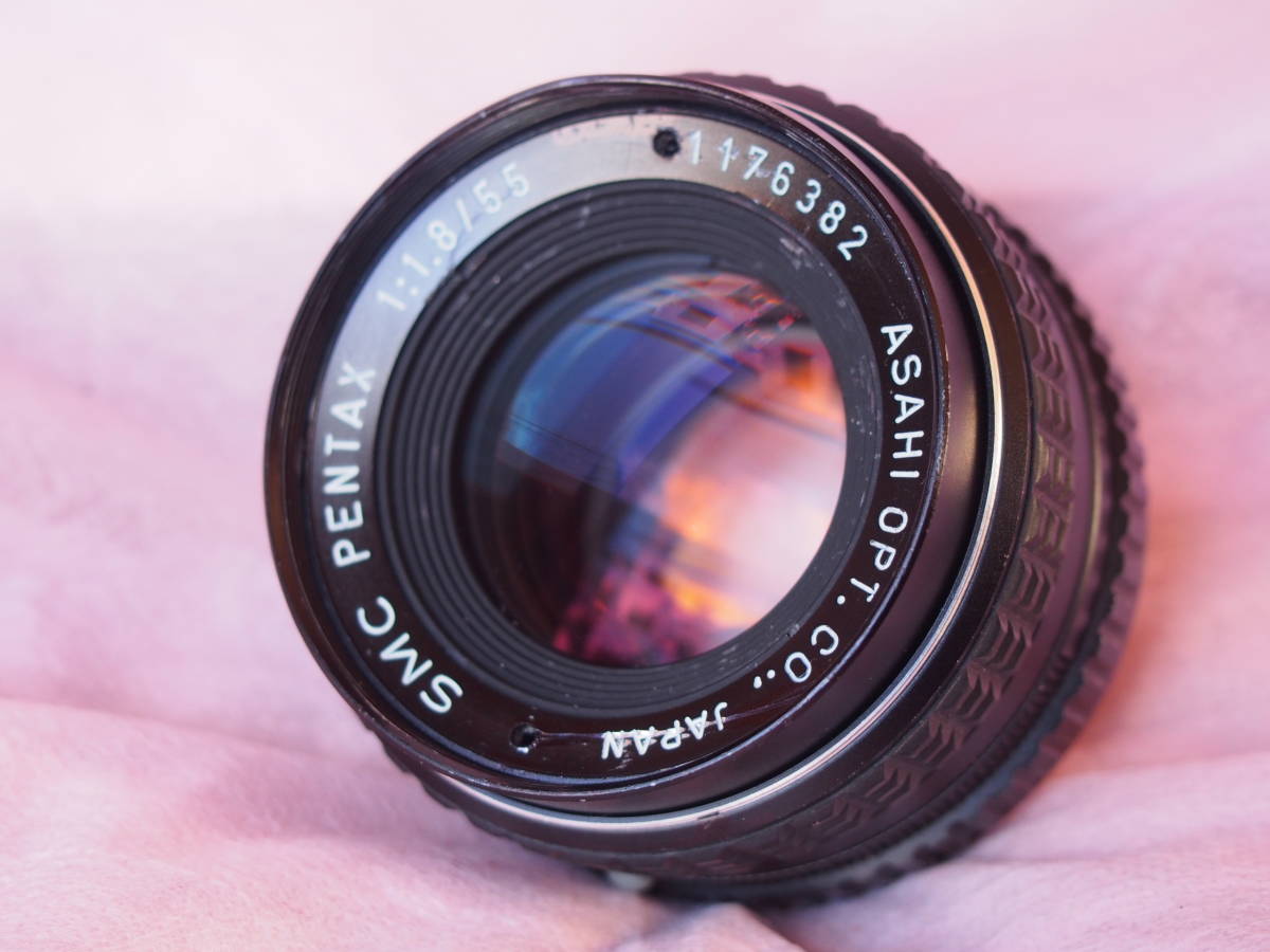【 特価品 】アサヒペンタックス KM／SMC PENTAX 55mm f1.8 試写済：ペンタックスSMC 55mm F1.8 Kマウント