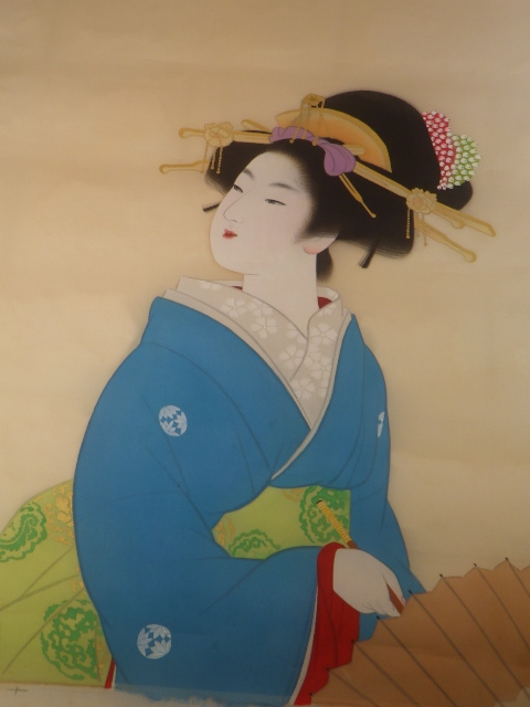 他の方発送×上村松園【しぐれ】京美術院シルクスクリーン380限定 上村松園 | ◇上村松園◇序の舞◇シルクスクリーン版画◇特別 査定