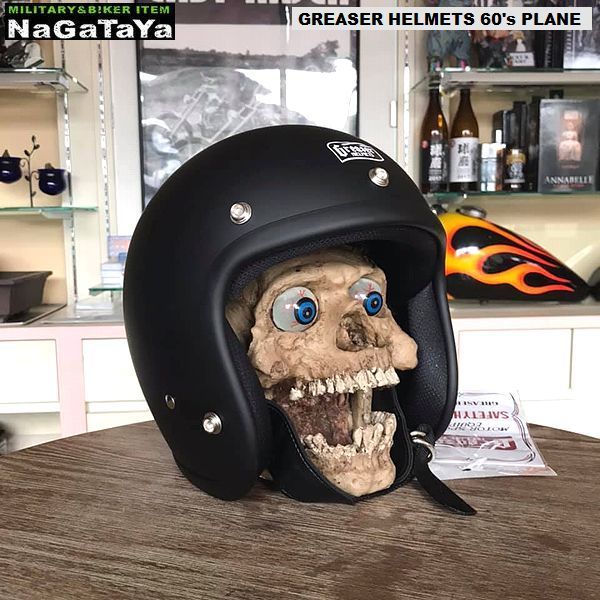 ☆Greaser Helmets ジェットヘルメット ブラック Lサイズ☆ Greaser