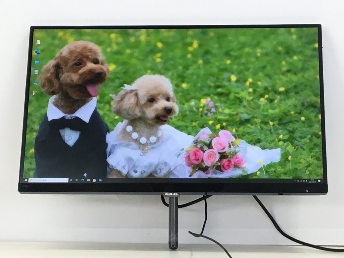 良品2020年製4K27型液晶 モニター PHILIPS 276E8VJSB/11 （管：2A-M