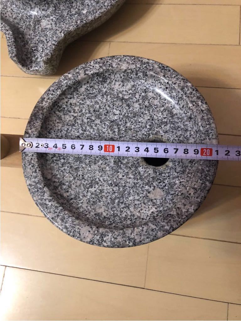  ★お買得品★石臼 （いしうす） ひき臼 （ひきうす）調理道具/碾き臼/石挽き臼/石臼挽き/手挽き★上石直径21cm型 ★現状品★