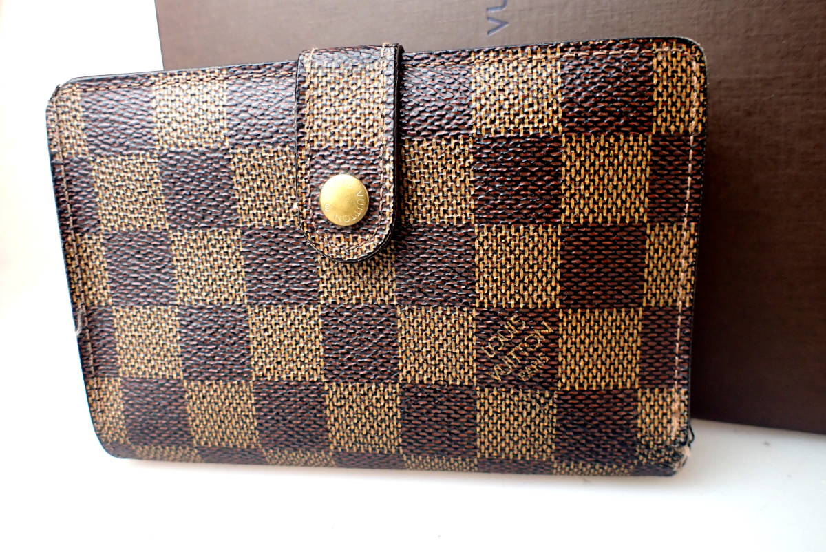 ダミエ ルイヴィトン LOUIS VUITTON がま口財布 - 財布 8枚 二つ折り 