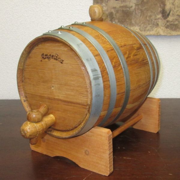 【訳有】 オーク製ミニ樽 熟成 & サーバー ♥オリジナルな酒を造る 2L シルバー