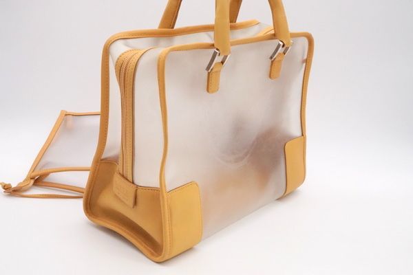 ロエベ アマソナ 2000個 限定 ビニール ハンド バッグ ポーチ付き