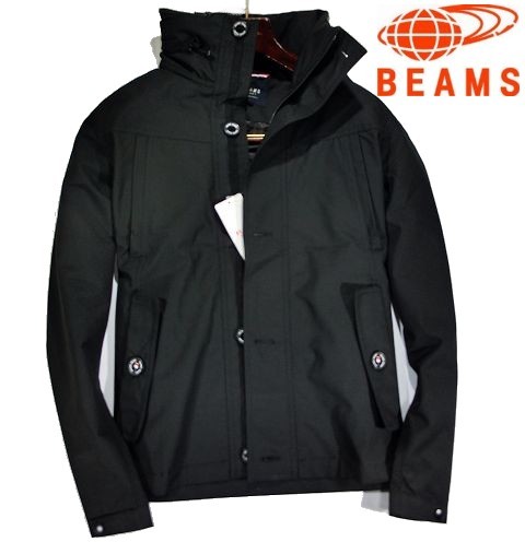送料無料，大人気 10830 ビームス ボリュームネックブルゾン L 黒 ブルゾン マウンテンパーカ BEAMS トリコロールテープライン メンズ(Lサイズ)｜売買されたオークション情報、yahooの商品情報をアーカイブ公開 - ジャンパー、ブルゾン一般