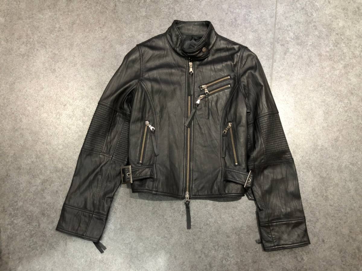 1184 本革 Le mieux ルミュー レディース レザーシングルライダース 