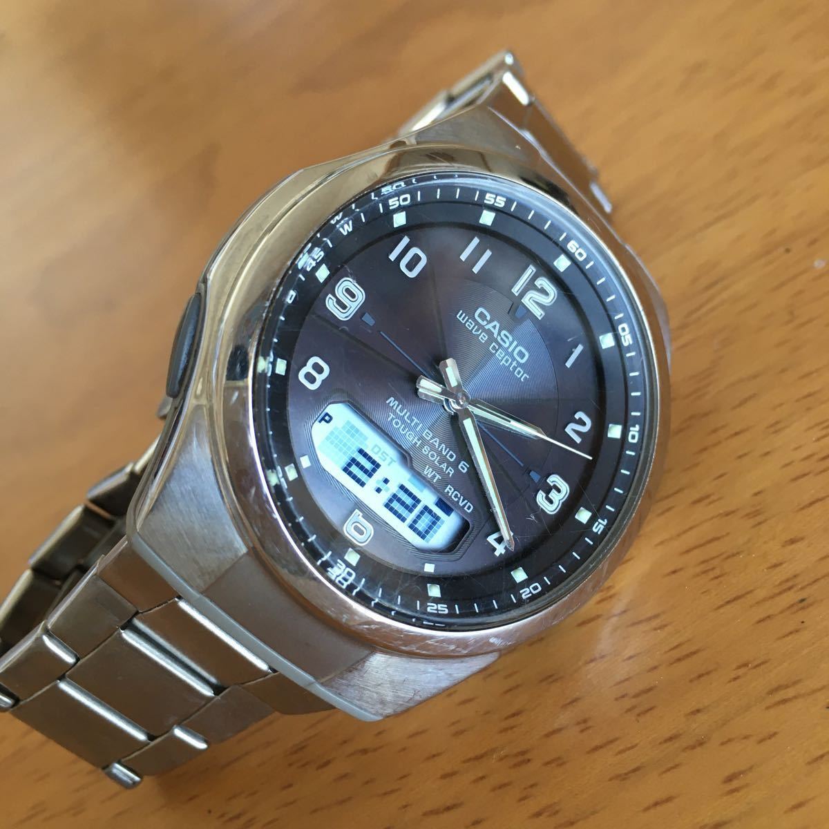 中古動品◇WVA-M600◇カシオ ウェーブセプター 電波ソーラー 3針 