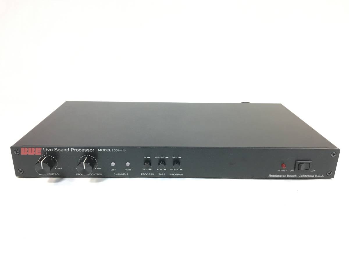 ＢＢＥ　ＭＯＤＥＬ　２００１－Ｇ　ライブサウンドプロセッサー　ＲＣＡ端子（ピンコード）接続