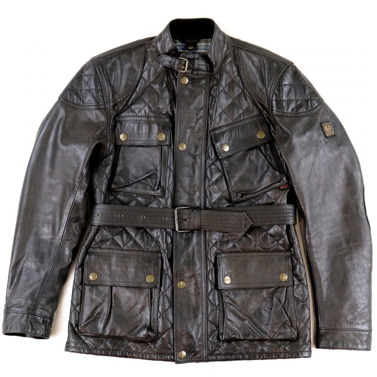 ベルスタッフ パンサージャケット レザー 黒系 M メンズ 牛革 