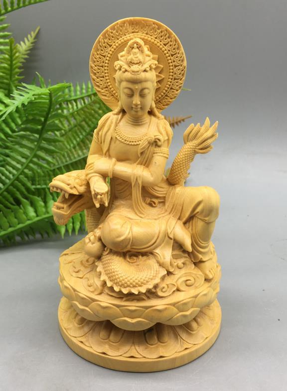 MD603【稀少☆極美精品】坐蓮御竜観音 観音菩薩☆招財開運☆鎮宅辟邪