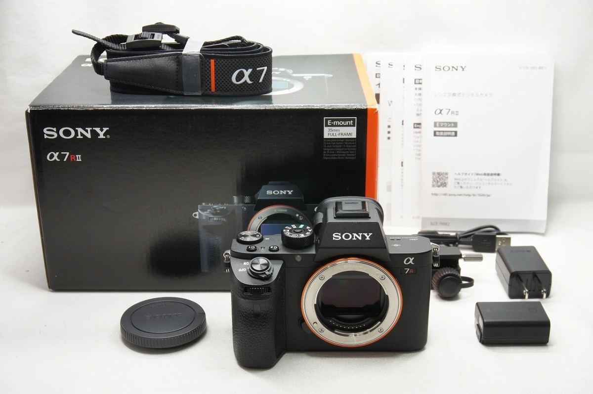 【アルプスカメラ】超美品 SONY ソニー α7R II ILCE-7RM2 ボディ 元箱付 201029d