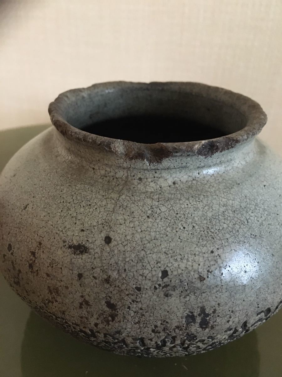 李朝 味良い会寧塩笥壺 李朝 花器 会寧 塩笥