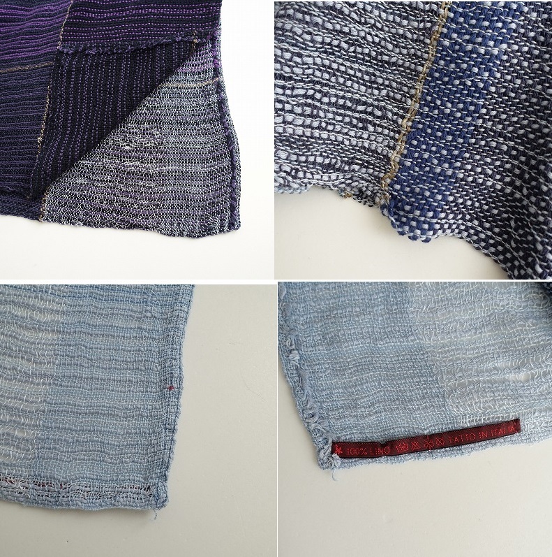 □【美品】ダニエラグレジス DANIELA GREGIS *大判リネンストール*麻