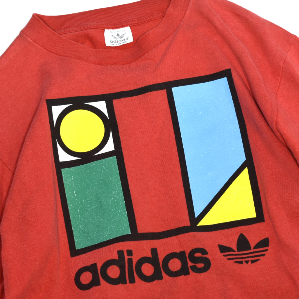 adidas 80s アディダス Tシャツ 古着 USA製 ビンテージ 激レア好配色