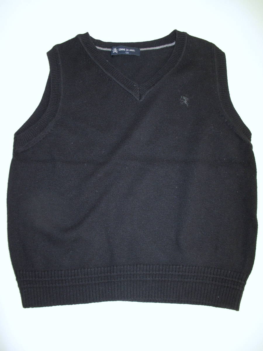 Comme Ca Angel コムサ エンジェル 綿 アクリル混紡 黒無地 ベスト 男の子 1 1 115 124cm 売買されたオークション情報 Yahooの商品情報をアーカイブ公開 オークファン Aucfan Com