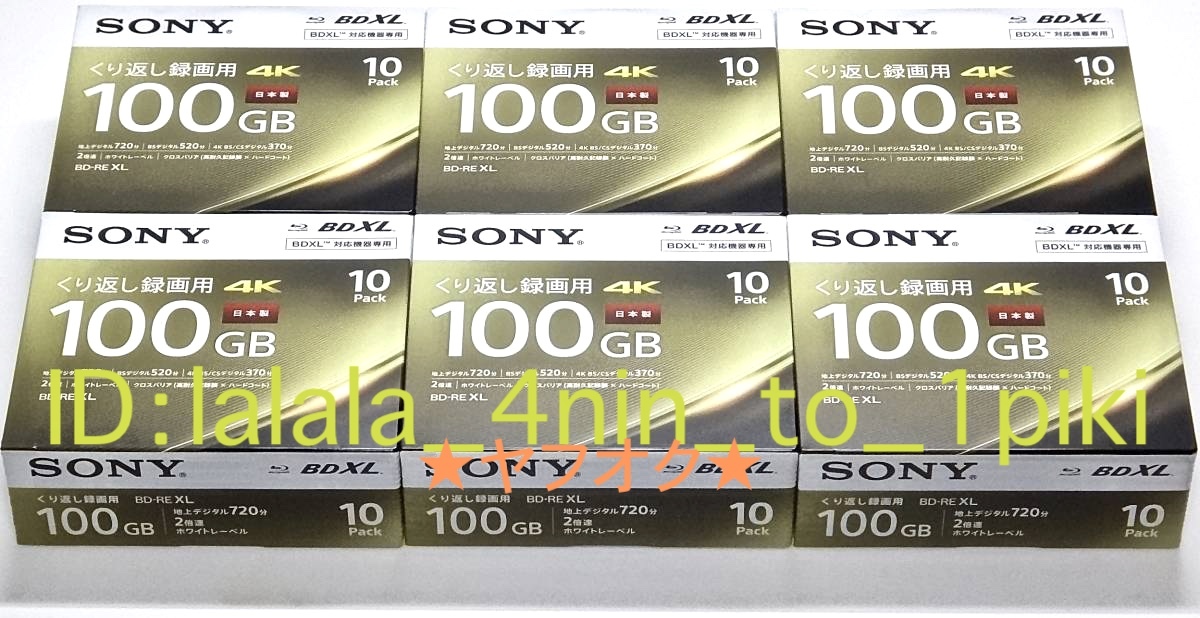 ☆送料無料☆ 100GB ＜BDXL規格＞ SONY 繰り返し録画 ブルーレイ