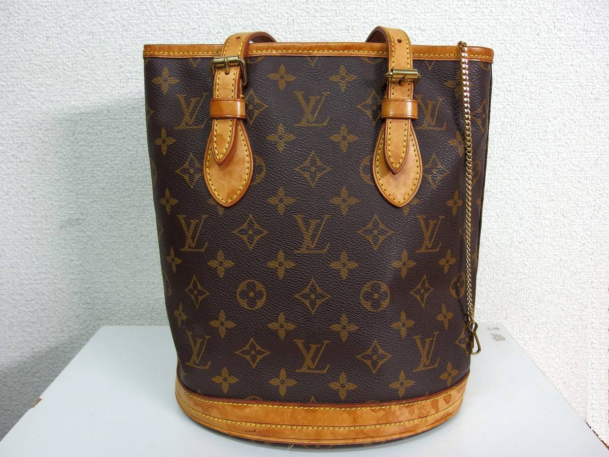 VUITTON LOUIS プチ モノグラム バケット PM ルイヴィトン ルイ 