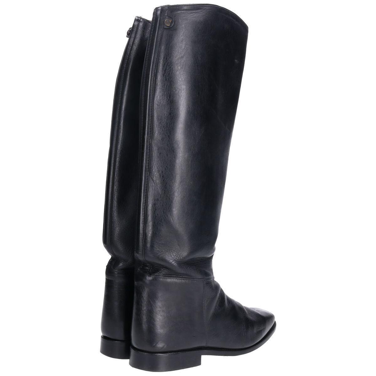 ロングブーツ Cavallo カバロ 古着 ジョッキー乗馬ブーツ 乗馬ブーツ 乗馬用 メンズ26.0cm 黒 レザー ジョッキーブーツ CAVALLO カバロ乗馬ブーツの通販 size38 23.5-24.0 （コニャック