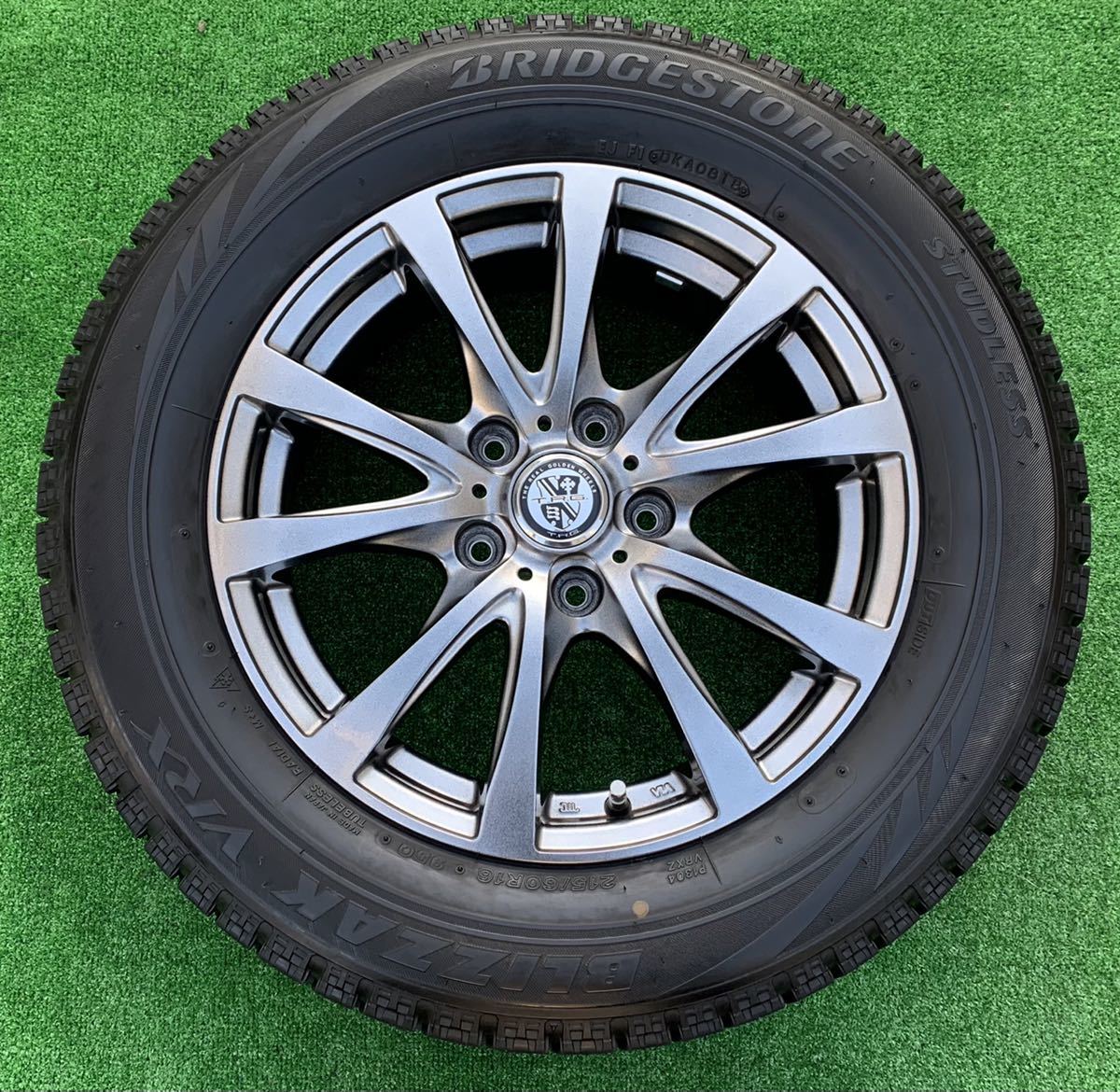 ２１５/60R16 ブリザックREVOGZ 16インチ6,5J アルミセット４本 T.R.G 16インチホイール& 215/60R16 BS BLIZZAK VRX スタッドレス