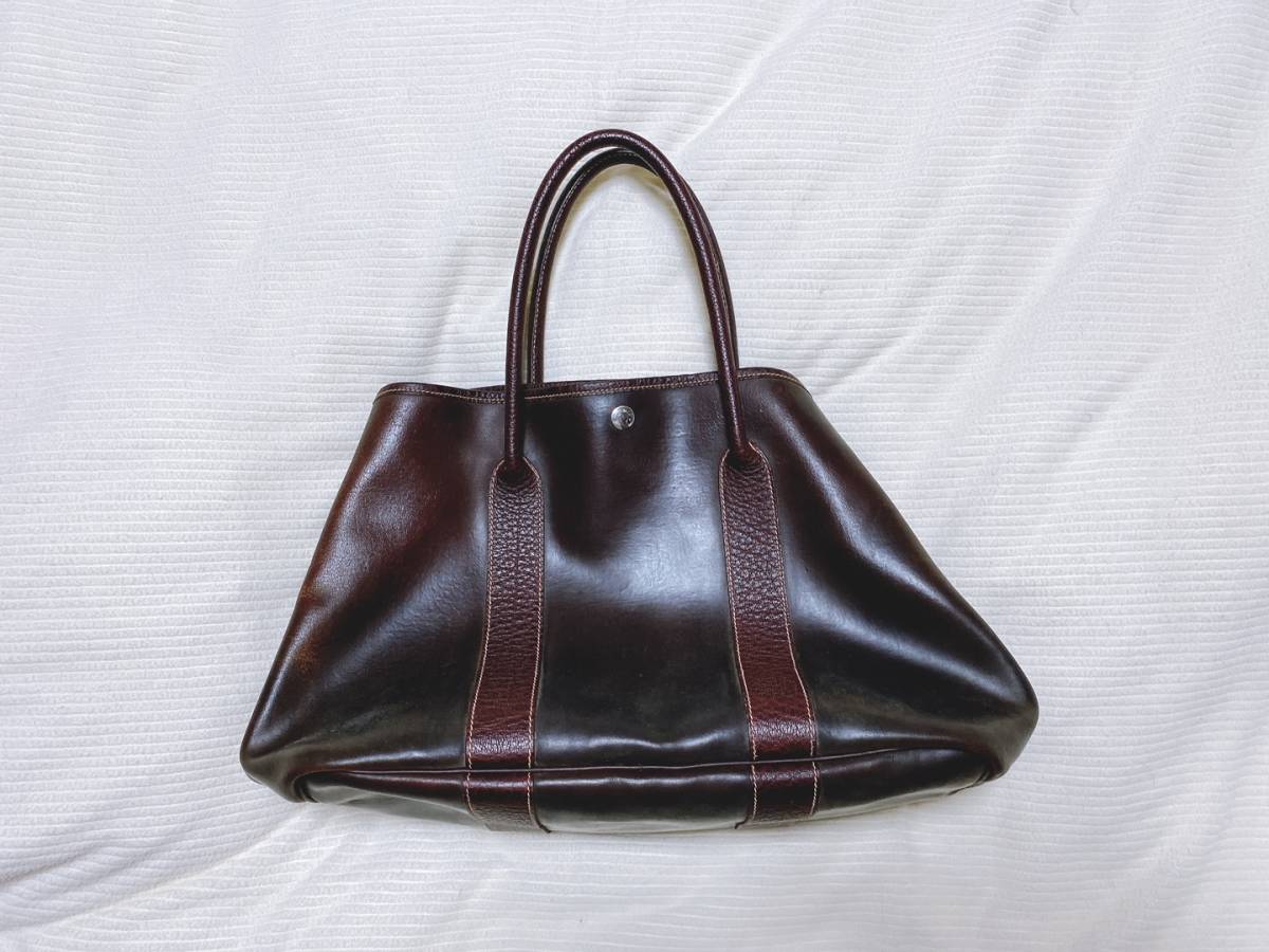 エルメス アマゾニア HERMES PM ダークブラウン ガーデンパーティ 