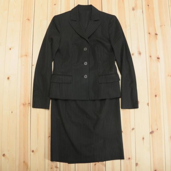 バーバリー ロンドン スカート スーツ セットアップ ストライプ BURBERRY LONDON◇バーバリーロンドン◇レディース スカートスーツ