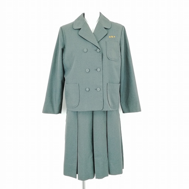 SALE，豊富な 1円 ブレザー ジャンパースカート 紐タイ 等 上下4点セット 指定 165A 冬物 長袖 女子 学生服 宮崎西階中学 グレー ランクC EY9636(学生服)｜売買されたオークション情報、yahooの商品情報をアー 学生服