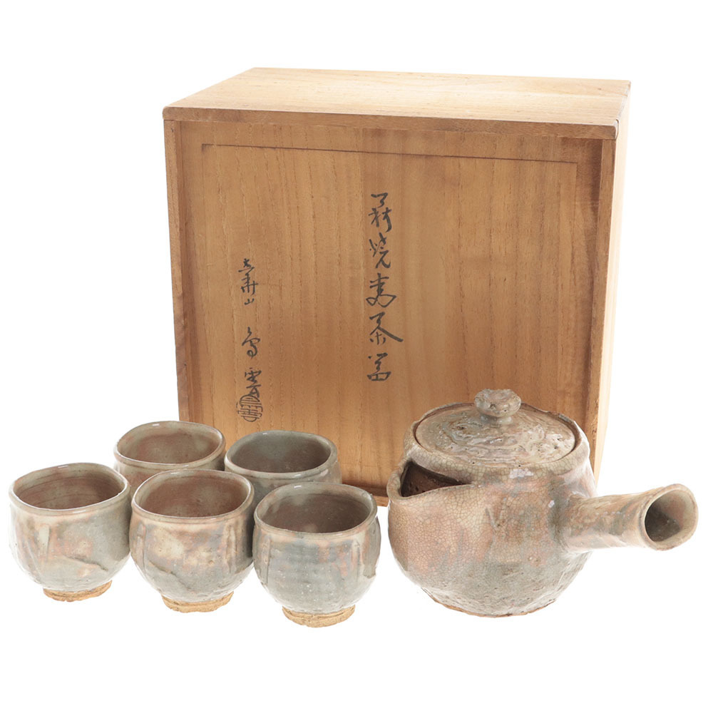 □ 萩焼窯元 大華鳥雲 納言鳥雲 茶器 6点セット まとめ売り
