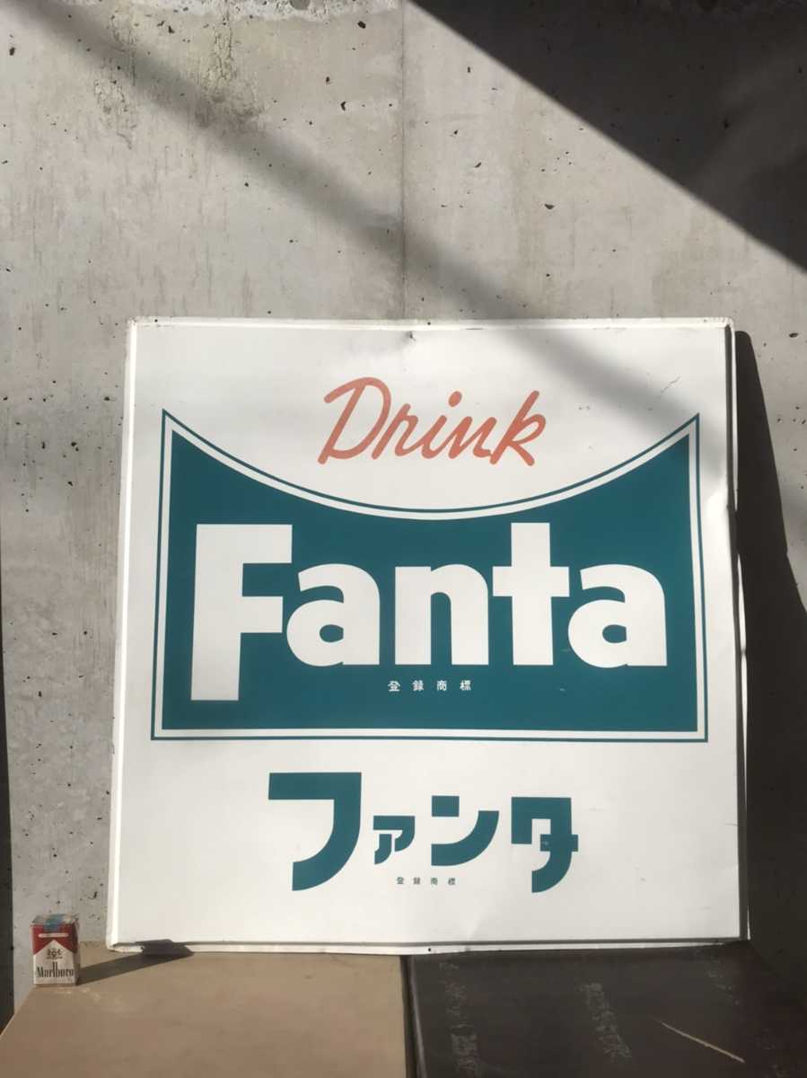 ファンタ 大型 看板 当時物 昭和レトロ レトロ 70' Fanta ホーロー看板