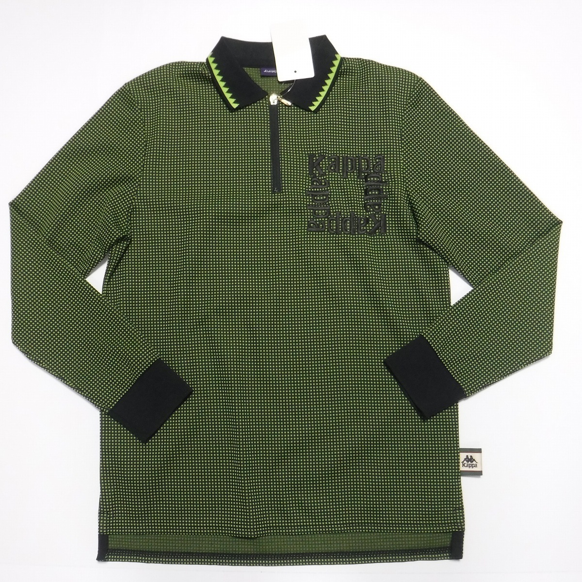  KP63 Kappa GOLF カッパゴルフ &times; 岩谷俊和 ドレスキャンプ マイクロチェック柄ハーフジップストレッチ長袖シャツL(カッパ)｜売買されたオークション情報、yahooの商品情報をアーカイブ公開 - シャツ
