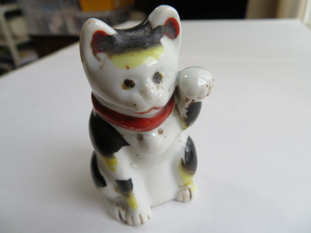 昭和レトロ アンティーク☆招き猫 磁器人形 商売繁盛 縁起物☆（長期