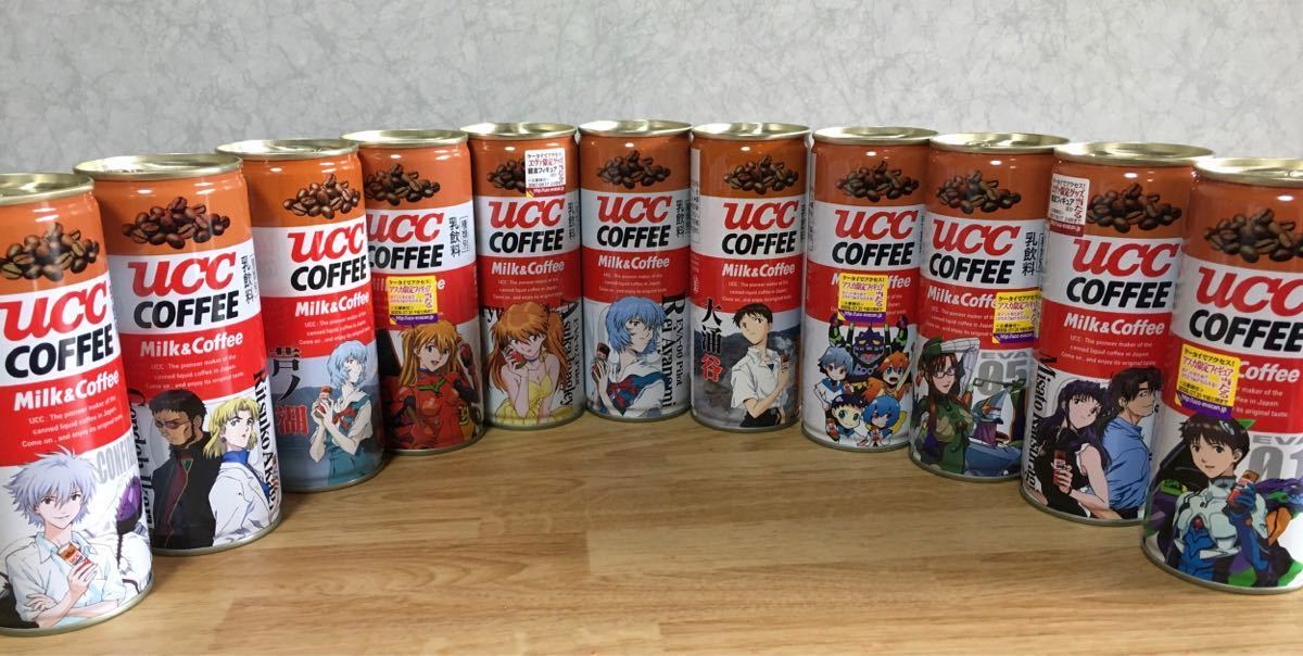 即決 新世紀エヴァンゲリオン ucc コーヒー缶 11種セット 未開封品 