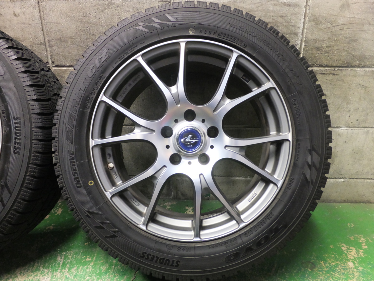 スタッドレスタイヤホイール バリ溝！19年製！キレイ！9.5分☆スタッドレス 225/55R17 トーヨー