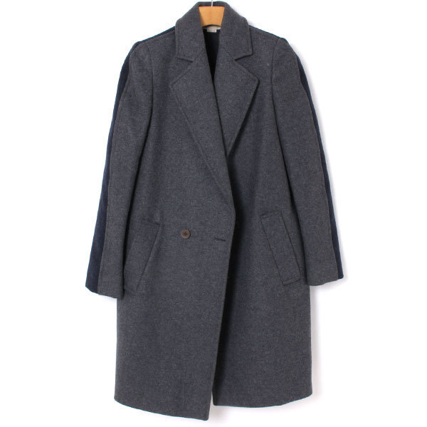 STELLA McCARTNEY バイカラー チェスターコート size36 グレー