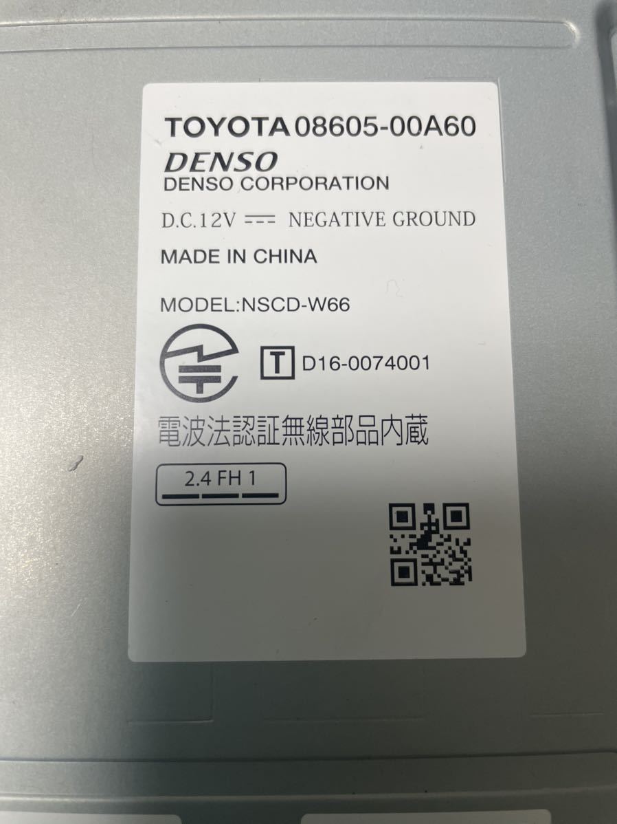 トヨタ純正 NSCD-W66 2018年春版地図データ ワンセグ メモリーナビ