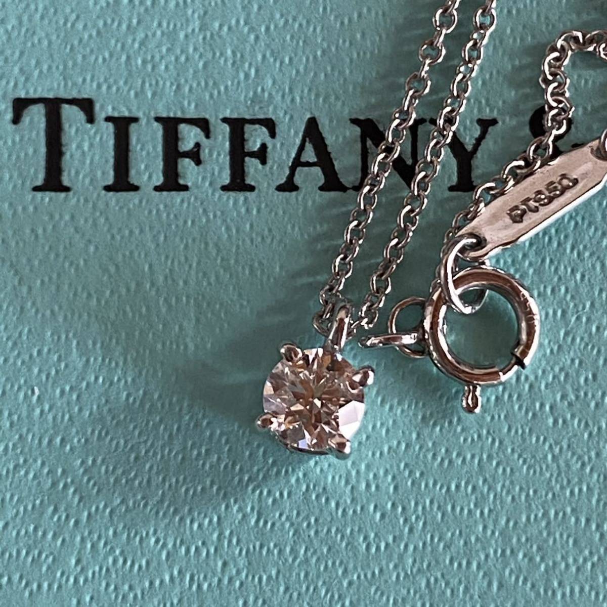 美品ティファニーソリティアダイヤモンドネックレス_1