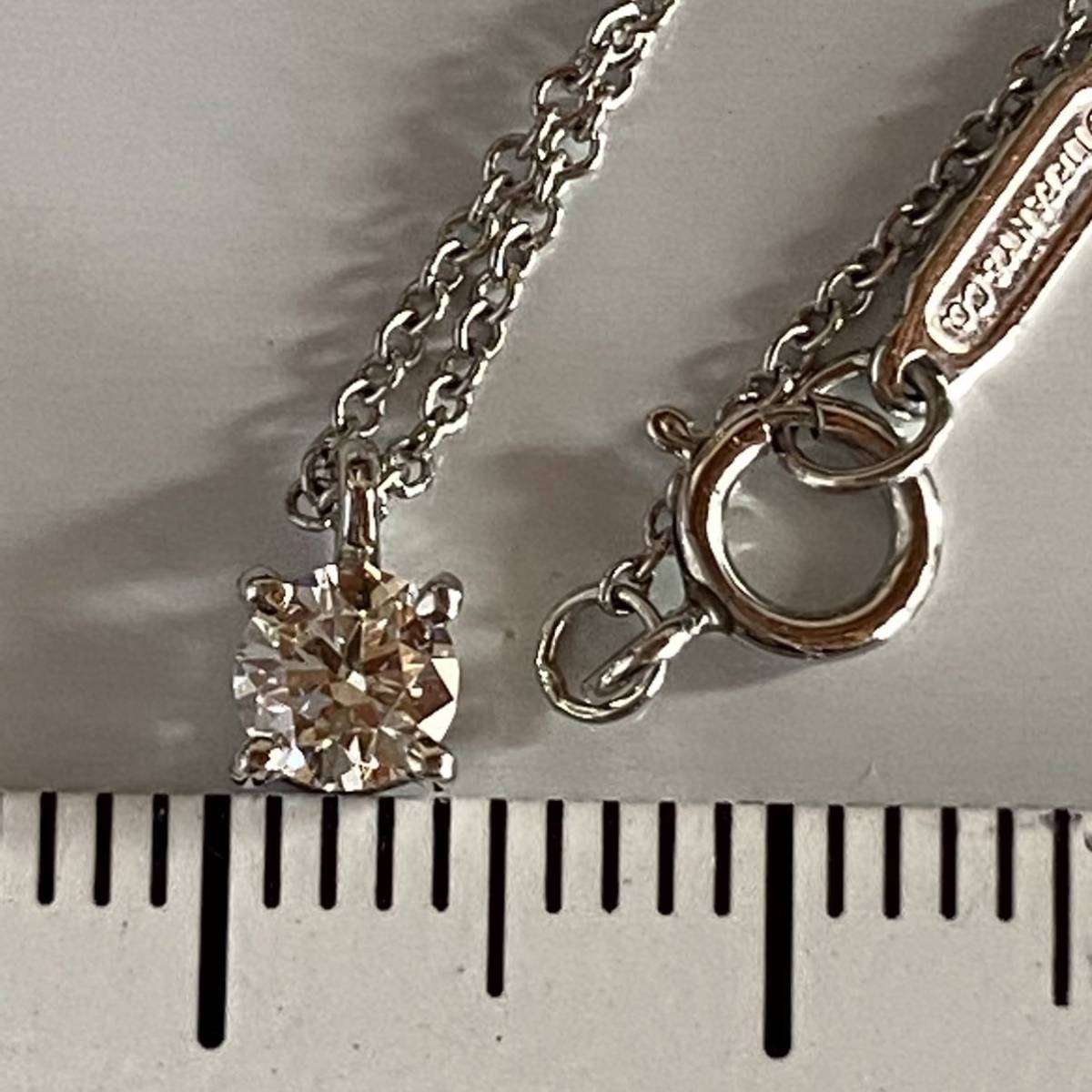 美品ティファニーソリティアダイヤモンドネックレス_3